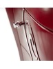 Cassettiera 3 Cassetti legno floreale rosso e argento 105x42x85