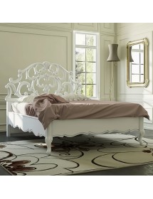 Letto classico traforato legno shabby vari colori 182x215x150