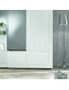 Armadio 2 porte scorrevoli legno frassino shabby bianco 275x60x248