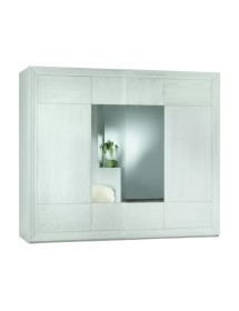 Armadio 2 porte scorrevoli legno frassino shabby bianco 275x60x248