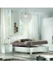 Letto matrimoniale shabby legno bianco frassino con contenitore 185x210x117