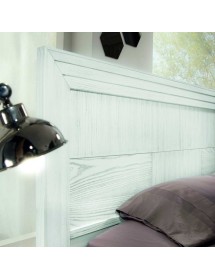 Letto matrimoniale shabby legno bianco frassino con contenitore 185x210x117