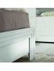 Letto matrimoniale shabby legno bianco frassino con contenitore 185x210x117