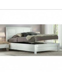 Letto matrimoniale shabby legno bianco frassino con contenitore 185x210x117
