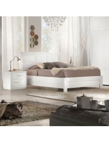 Gruppo 1 Cassettiera 2 Comodini shabby legno frassino bianco