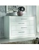 Gruppo 1 Cassettiera 2 Comodini shabby legno frassino bianco
