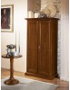 MOBILI 2G - Armadietto Dispensa 2 porte 3 ripiani in legno arte povera tinta noce L.86 x P.45 H.161 (712) vista frontale