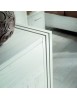 Cassettiera 4 cassetti shabby legno frassino bianco 127x55x96