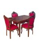 Set tavolo rettangolare 120x80 130x85 140x80 160x85 allungabile con 4/6 sedie imbottite