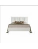 Letto matrimoniale shabby bianco testata ecopelle 170x226x126