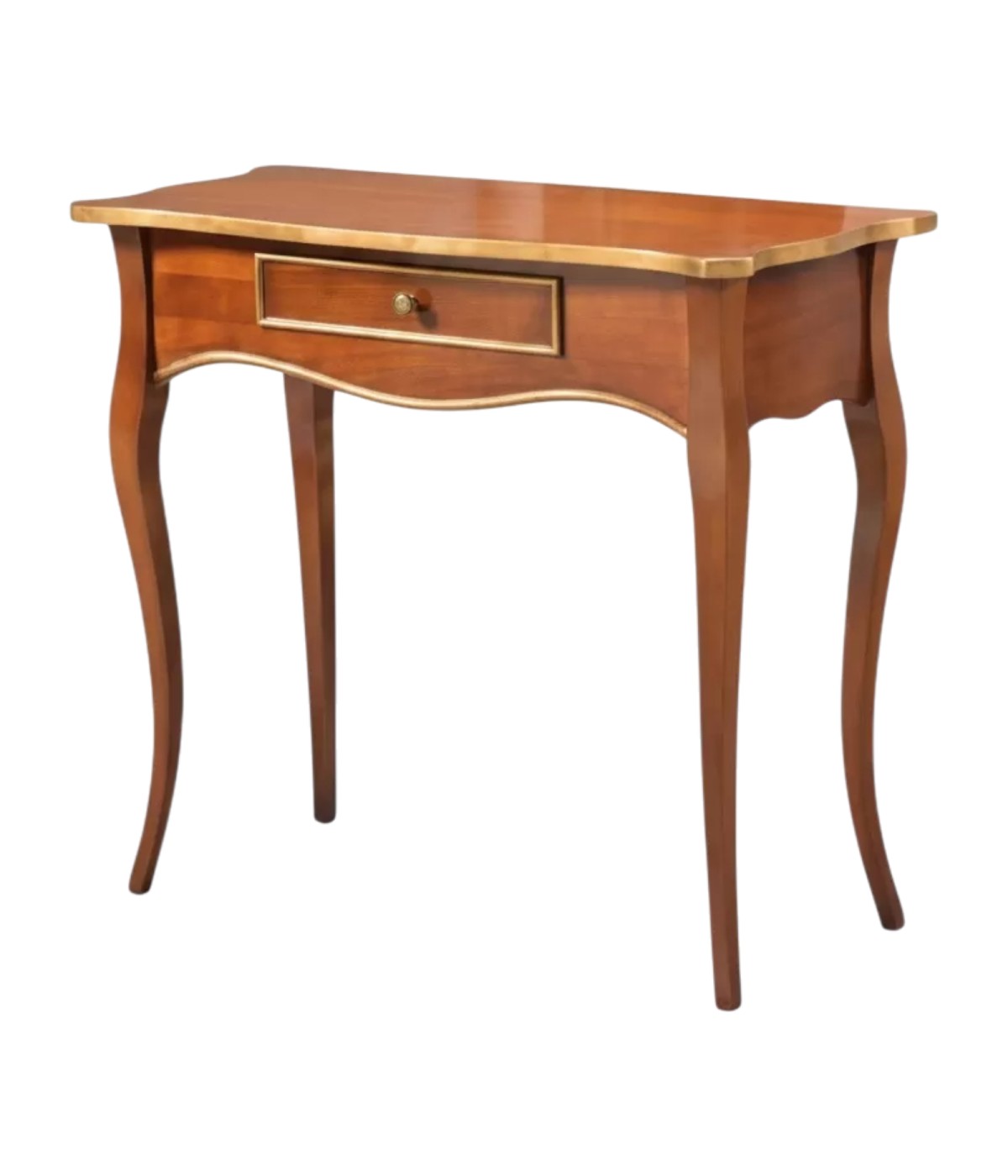 MOBILI 2G - CONSOLLE  1 CASSETTO FINITURA BASSANO +PROFILO FOGLIA  ORO