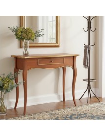 CONSOLLE  1 CASSETTO FINITURA BASSANO FOGLIA  ORO 87x38x77