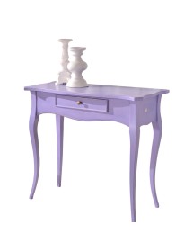 MOBILI 2G - CONSOLLE SHABBY LEGNO CONSUMATA LAVANDA 87x38x77  VISTA FRONTALE