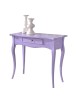 MOBILI 2G - CONSOLLE SHABBY LEGNO CONSUMATA LAVANDA 87x38x77  VISTA FRONTALE