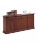Credenza 4 porte arte povera legno noce vari colori 204X47X97