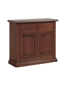 Credenza 2 porte arte povera bugnata legno noce vari colori 109X47X97