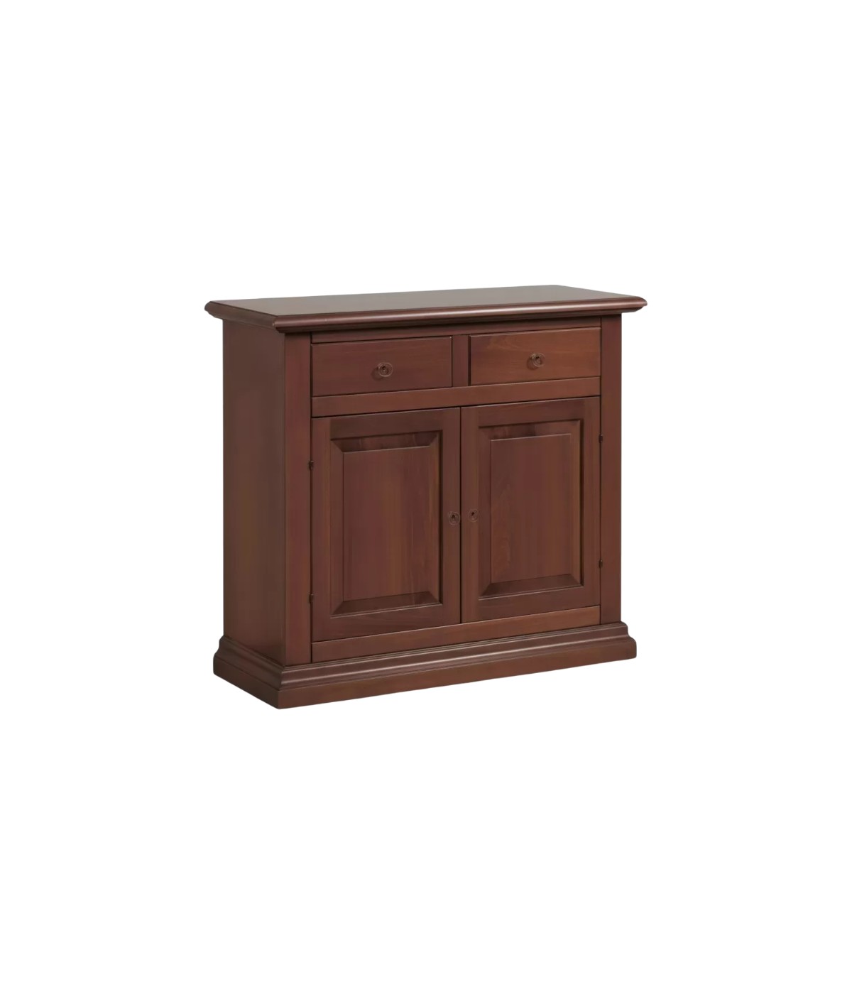 Credenza 2 porte arte povera bugnata legno noce vari colori 109X47X97