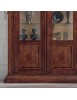 Vetrina classica 2 porte legno intagliato noce bassano 154X50X214