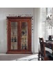 Vetrina classica 2 porte legno noce bassano 154X50X214