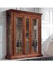 Vetrina classica 2 porte legno noce bassano 184X50X214