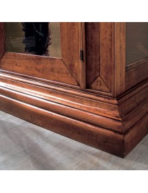 Vetrina classica 2 porte legno noce bassano 184X50X214