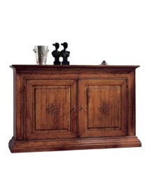 Credenza 2 porte 2 cassetti arte povera intaglio legno vari colori 184X58X118