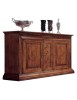 Credenza 2 porte 4 cassetti arte povera intaglio legno vari colori 225X58X118