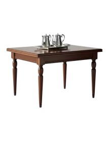 Tavolo allungabile quadrato classico tornito vari colori 110X110x80