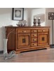 Credenza 2 porte 6 cassetti classica traforata legno vari colori 195X58X101