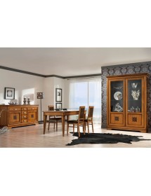 Vetrina 2 porte classica traforata legno vari colori 158X50X218