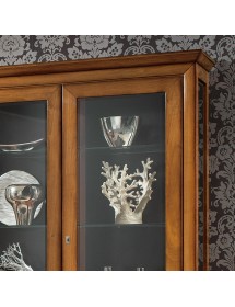 Vetrina 2 porte classica traforata legno vari colori 158X50X218