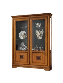 Vetrina 2 porte classica traforata legno vari colori 158X50X218
