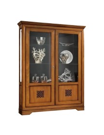 Vetrina 2 porte classica traforata legno vari colori 158X50X218