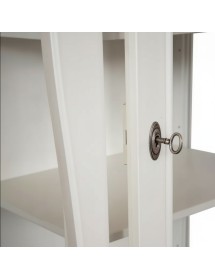 Vetrina sagomata 1 porta legno bianco 71x48x204 (3095)