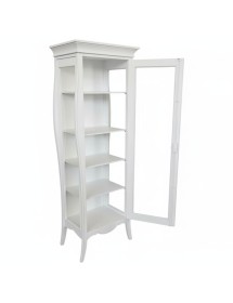 Vetrina sagomata 1 porta legno bianco 71x48x204 (3095)