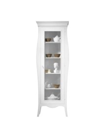 Vetrina sagomata 1 porta legno bianco 71x48x204 (3095)