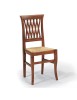 Sedia legno classica noce traforata seduta paglia vari colori 44x46x96