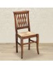 Sedia legno classica noce traforata seduta paglia vari colori 44x46x96