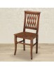 Sedia legno classica noce traforata seduta legno vari colori 44x46x96