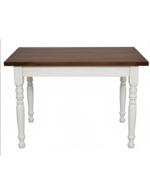 Tavolo Allungabile Legno Bianco anticato noce gamba tornita 100x70 120x80 140x80 160x85