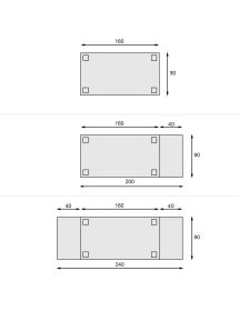 Set tavolo 160X90 arte povera allungabile con 6 sedie seduta imbottita