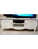 Porta tv legno 2 porte shabby bianco sagomato 160x50x61 (3084)