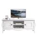 Porta tv legno 2 porte shabby bianco sagomato 160x50x61 (3084)