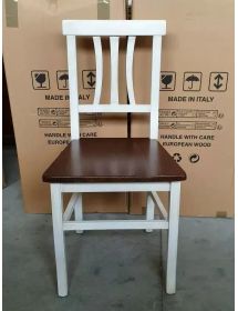 Set tavolo Allungabile Legno Bianco anticato noce 100x70 120x80 140x80 160x85 con 4/6 sedie