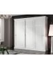 Armadio 3 porte scorrevoli legno shabby bianco 294x65x258