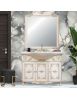 MOBILE BAGNO LEGNO BAROCCO AVORIO DECAPE' L.105 P.35