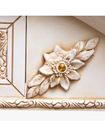 MOBILE BAGNO LEGNO BAROCCO AVORIO DECAPE' L.105 P.35