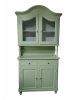 Cristalliera legno 2 porte arte povera verde salvia 104X43X215