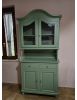 Cristalliera legno 2 porte arte povera verde salvia 104X43X215
