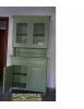 Cristalliera 2 porte arte povera legno verde salvia 104X43X205